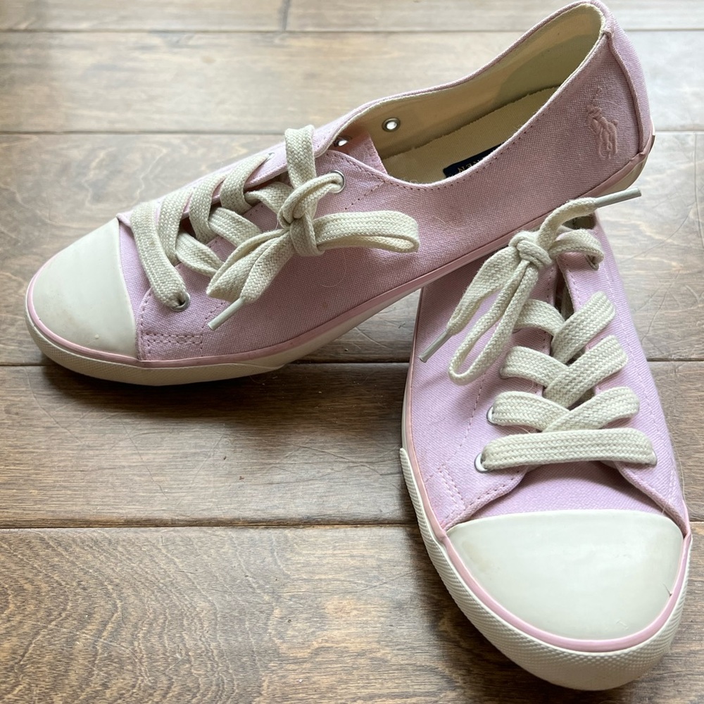 Polo Ralph Lauren Parnell Pink Canvas Women’s Shoe size 8.5B